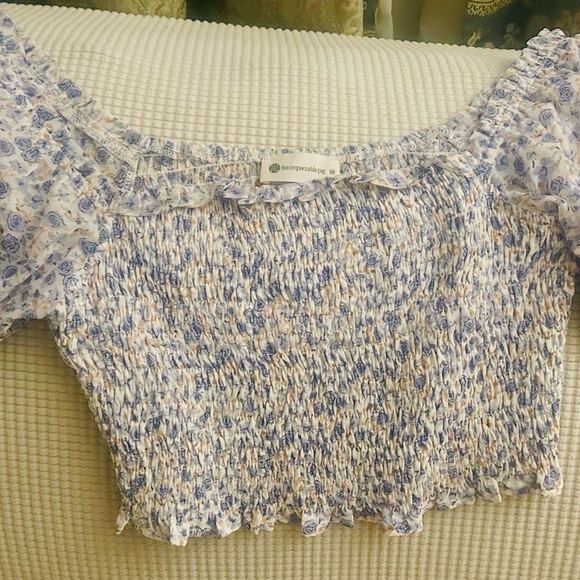 Smocked crop top — The impeccable pig (size m) - Picture 3 of 4